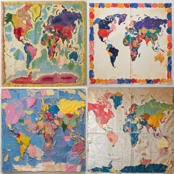 Alighiero Boetti style, Midjourney v6