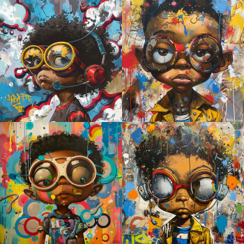 Hebru Brantley style, Midjourney v6