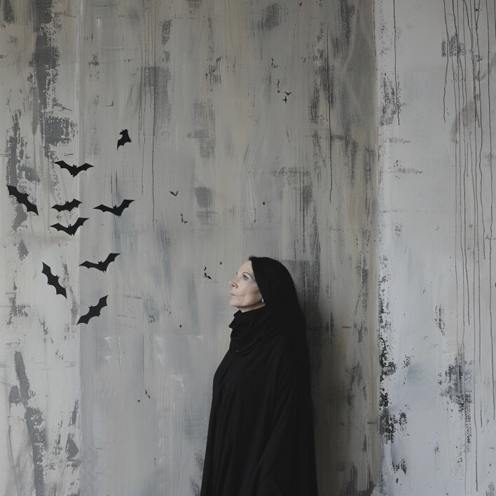Marina Abramovic style Midjourney prompt